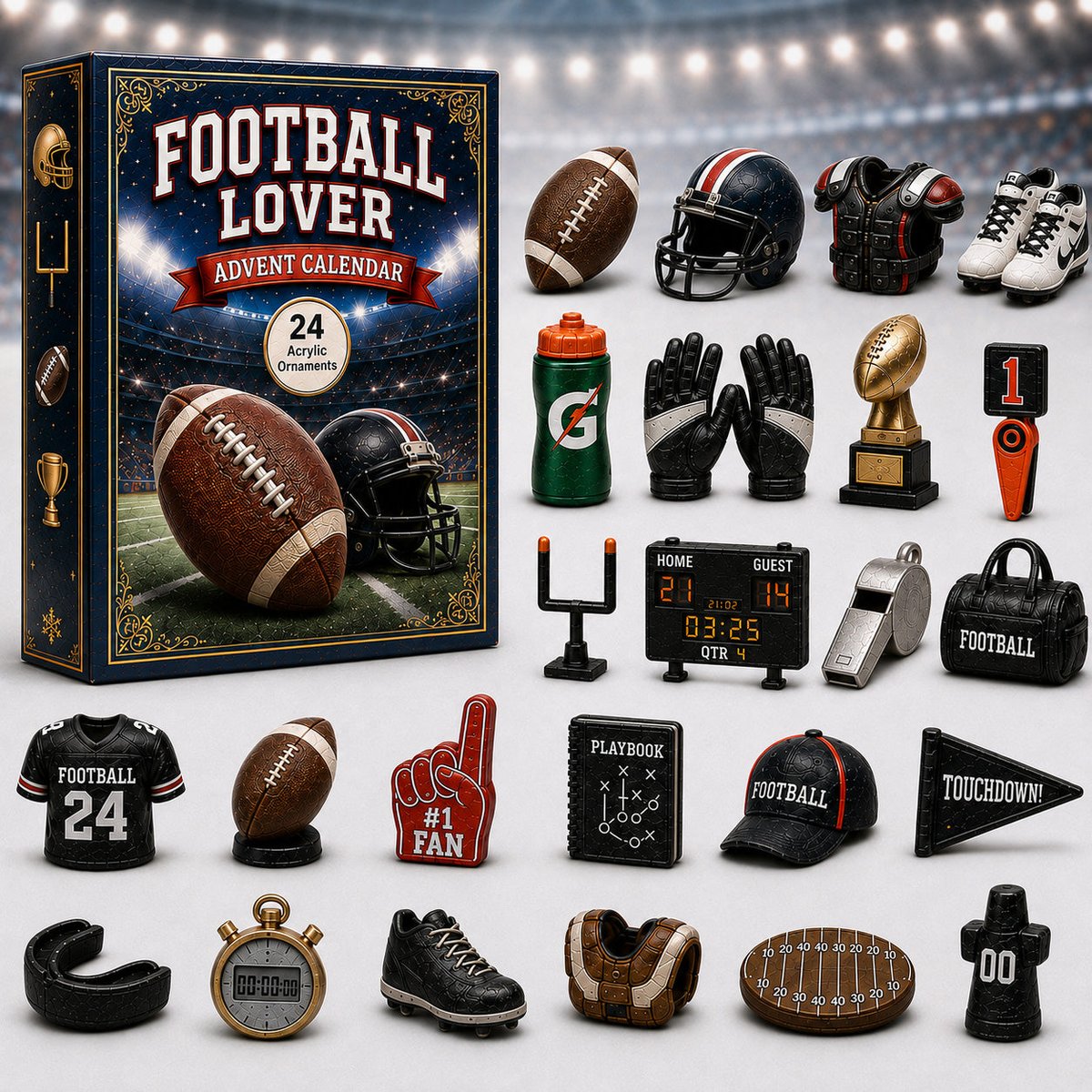 Football Lover Advent Calendar 24 Days Of Christmas Blindbox Xmas Gifts For Brothers