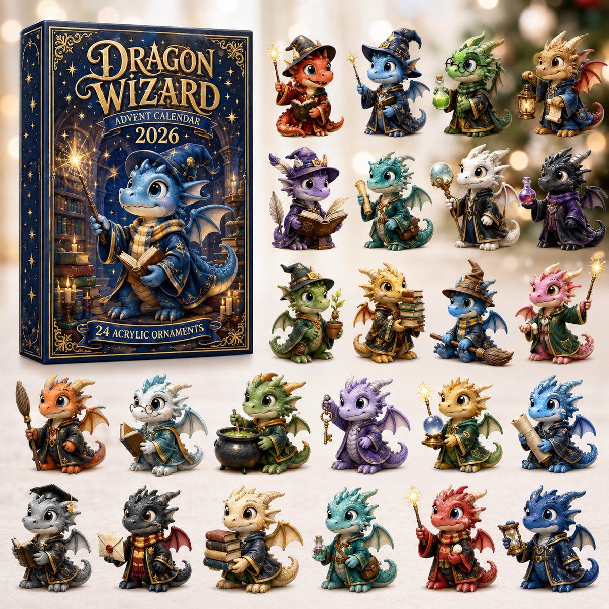 Dragon Wizard Christmas Advent Calendar Christmas Countdown Gifts For Dragon Lovers