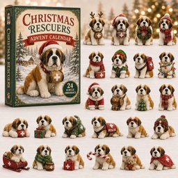 Festive Saint Bernard 2026 Christmas Advent Calendar Xmas Gifts For Rescue Dog Lovers