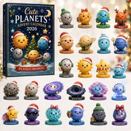 Cute Planets Christmas Advent Calendar Christmas Countdown Gifts For Space Lovers