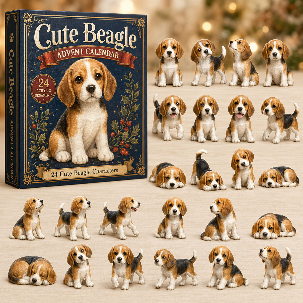 Cute Beagle Xmas Advent Calendar Christmas Eve Countdown Christmas Gifts For Beagle Lovers