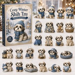 Cozy Winter Shih Tzu Christmas Advent Calendar 2026 Xmas Gift Ideas For Shih Tzu Lovers