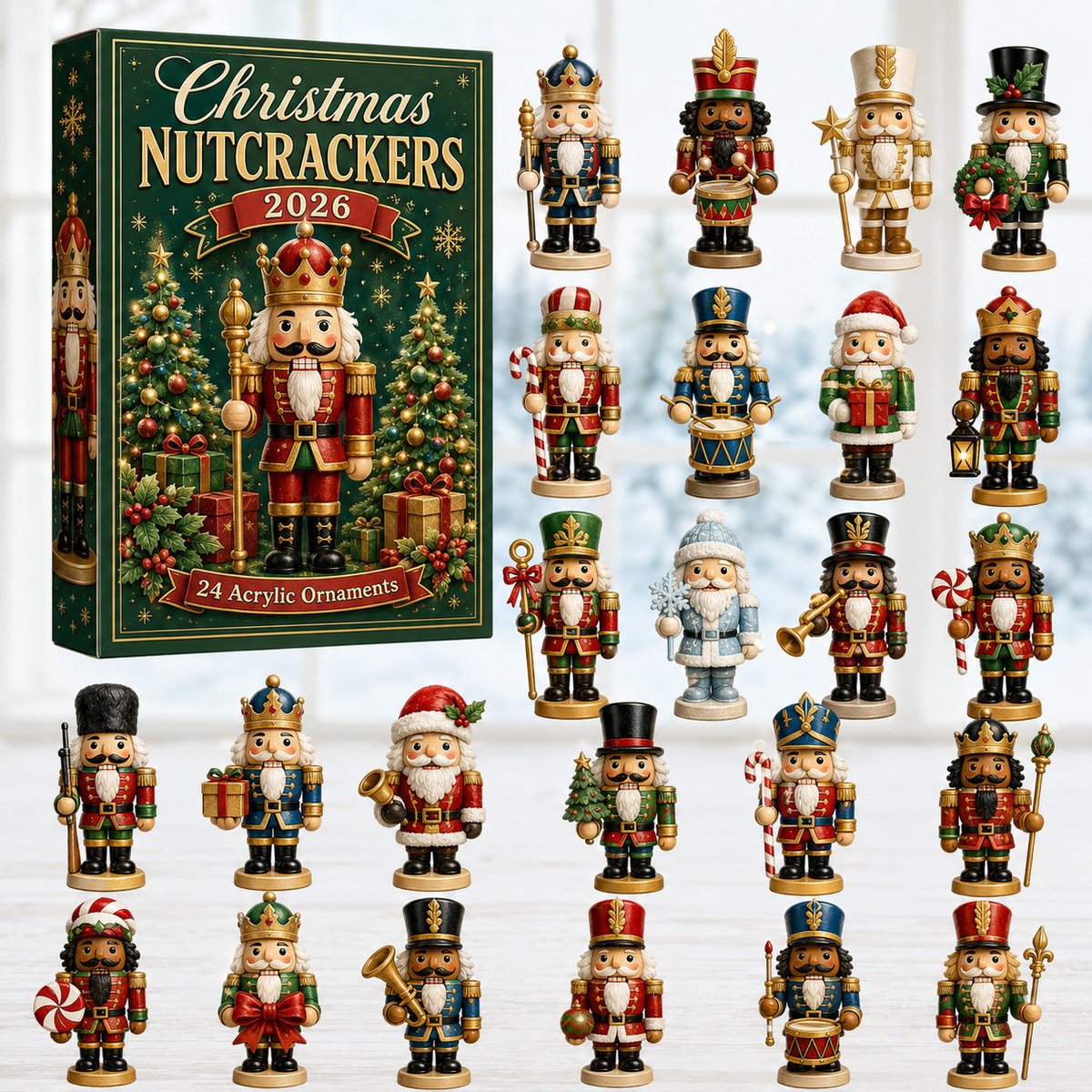 Christmas Nutcrackers Advent Calendar Holiday Decorations Gifts For Nutcracker Lovers