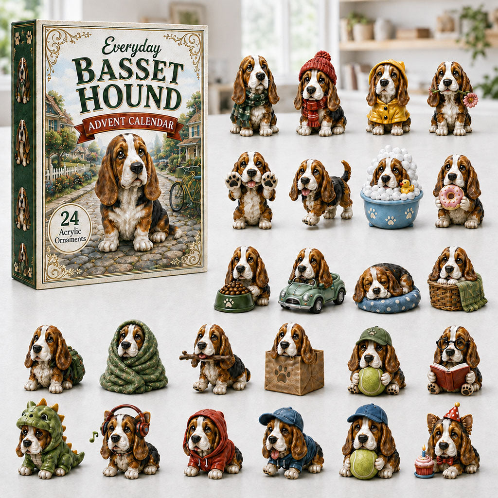 Everyday Basset Hound Xmas Advent Calendar Christmas Presents For Basset Hound Lovers