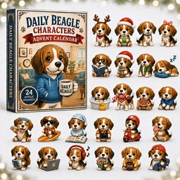 Daily Beagle Characters Christmas Advent Calendar Xmas Gifts For Beagle Lovers