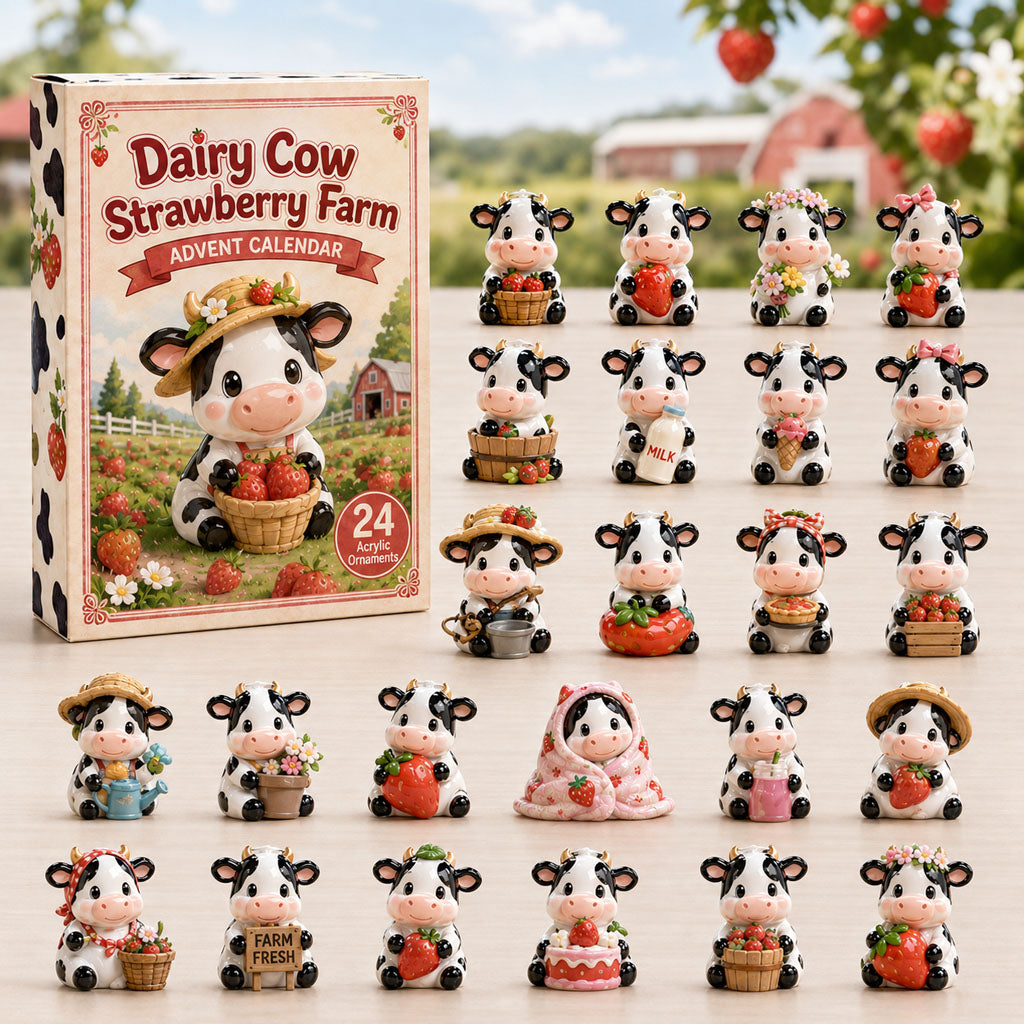 Dairy Cow Strawberry Farm Christmas Advent Calendar 2026 Best Christmas Gifts For Girlfriend