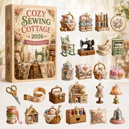 Cozy Sewing Cottage Christmas Advent Calendar Xmas Calendar Countdown Xmas Presents Ideas