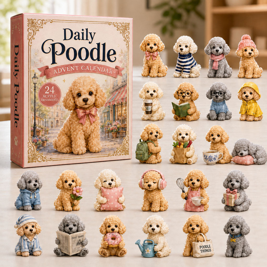 Daily Poodle Christmas Advent Calendar Xmas Countdown Christmas Gifts For Poodle Lovers