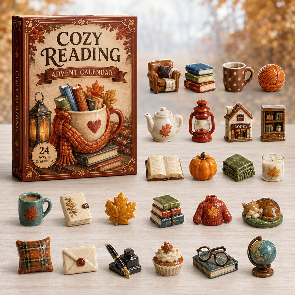 Cozy Reading Christmas Advent Calendar Christmas Countdown Decor Gifts For Bookish
