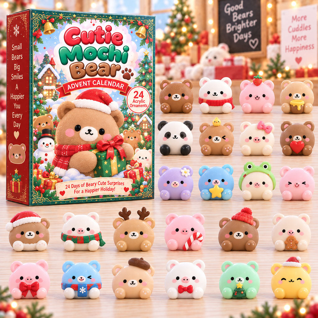 Cutie Mochi Bear Christmas Advent Calendar Christmas Countdown Gifts For Bear Lovers