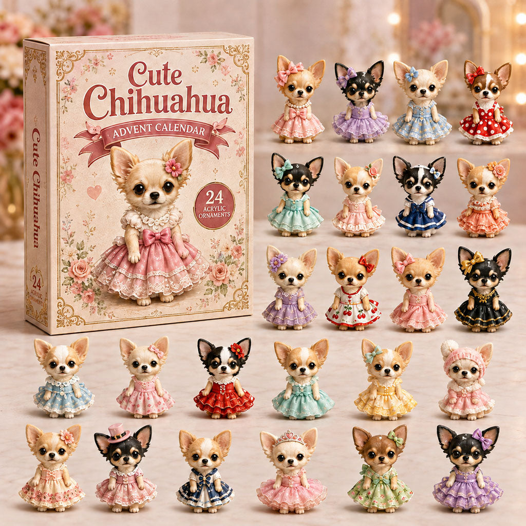 Cute Chihuahua Christmas Advent Calendar Christmas Present For Chihuahua Lovers