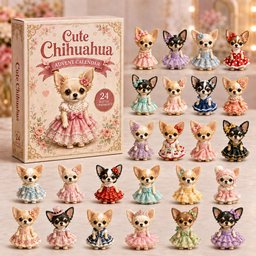 Cute Chihuahua Christmas Advent Calendar Christmas Present For Chihuahua Lovers