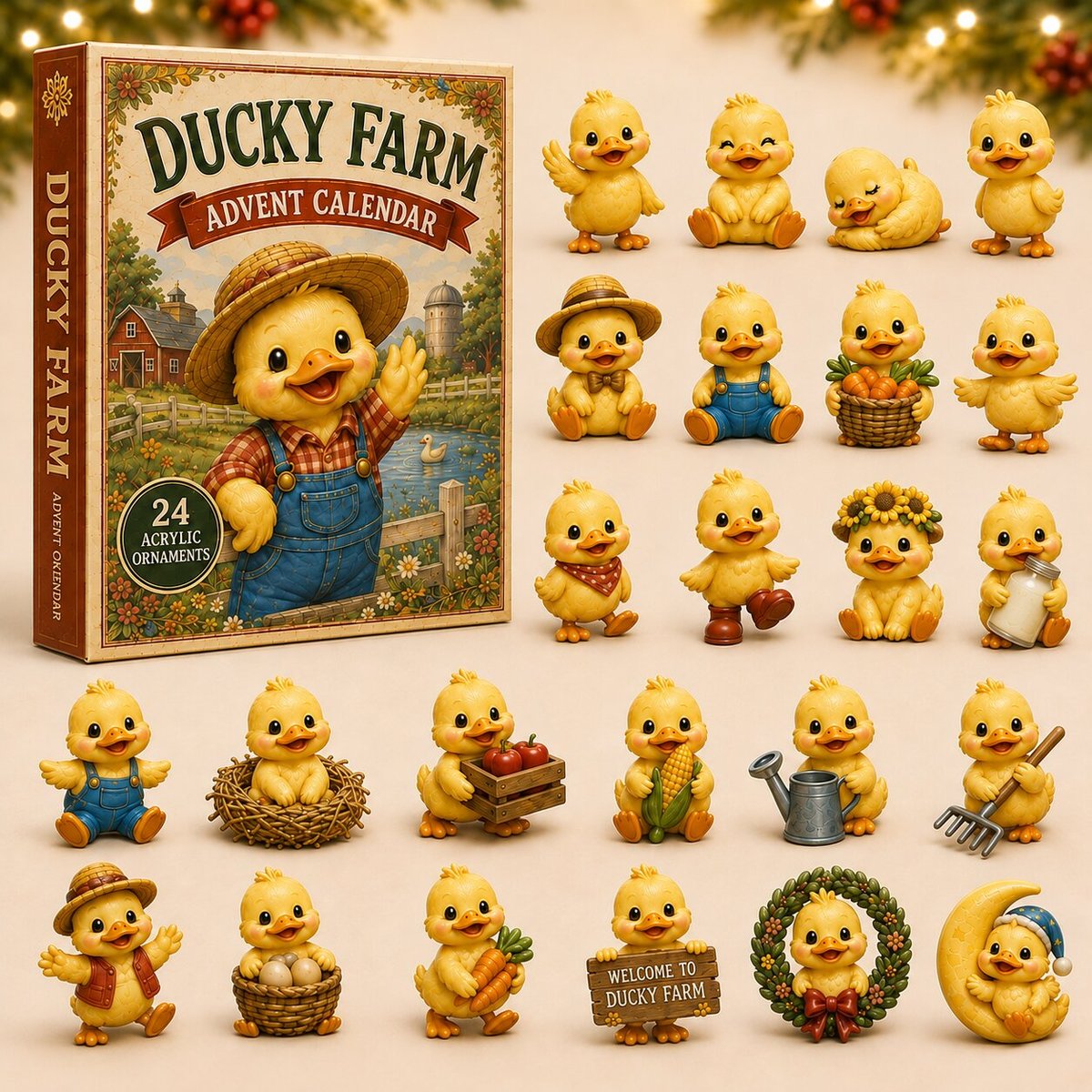 Ducky Farm Christmas Advent Calendar Xmas Countdown Christmas Gifts For Duck Lovers