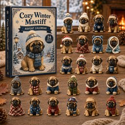 Cozy Winter Mastiff Christmas Advent Calendar 2026 Xmas Gift Ideas For Dog Owners