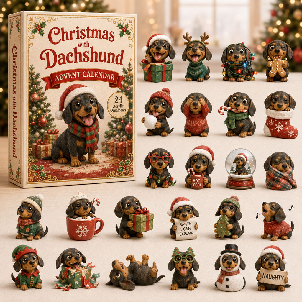 Christmas With Dachshund Advent Calendar Xmas Countdown Xmas Gifts For Dachshund Lovers
