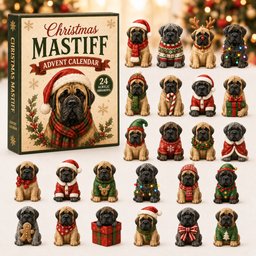 Christmas Mastiff Christmas Advent Calendar Counting Down Mastiff Lovers Xmas Gifts