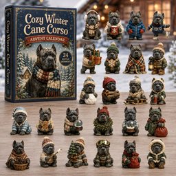 Cozy Winter Cane Corso Christmas Advent Calendar Counting Down Cane Corso Lovers Xmas Gifts_