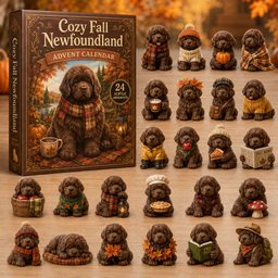 Cozy Fall Newfoundland Christmas Advent Calendar 2026 Xmas Presents For Dog Lovers
