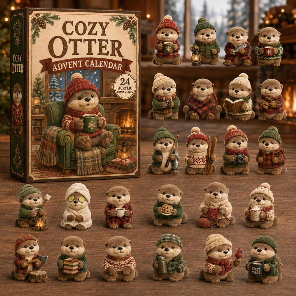 Cozy Otter Christmas Advent Calendar Christmas Countdown Gifts For Otter Lovers