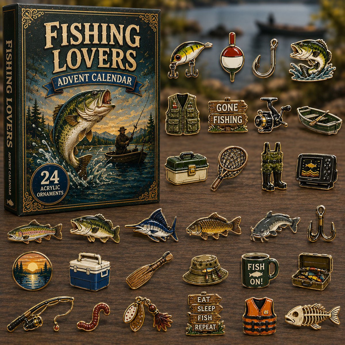Fishing Lovers Christmas Advent Calendar Xmas Countdown Xmas Gifts For Fishing Lovers