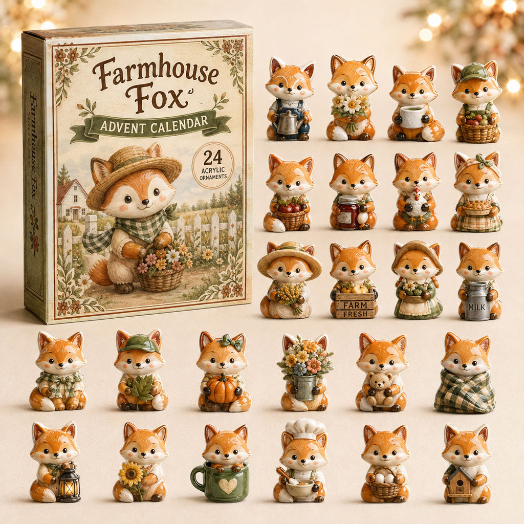 Farmhouse Fox Christmas Advent Calendar Christmas Countdown Gifts For Fox Lovers