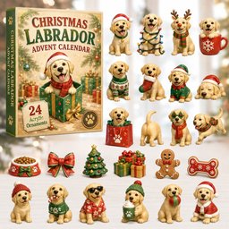 Christmas Labrador Xmas Advent Calendar Christmas Countdown Decor Gifts For Labrador Lovers