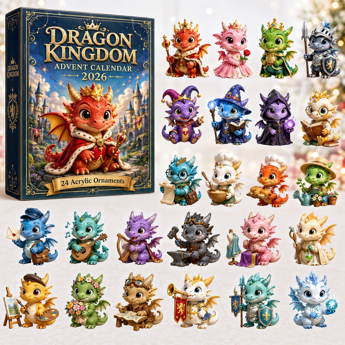 Dragon Kingdom Christmas Advent Calendar Christmas Day Countdown Dragon Lovers Gifts
