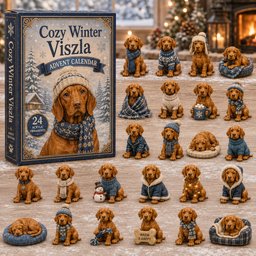 Cozy Winter Viszla Christmas Advent Calendar 2026 Awesome Dog Lover Xmas Gifts