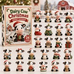 Dairy Cow Christmas Advent Calendar Counting Down Unique Cow Lovers Xmas Gifts_