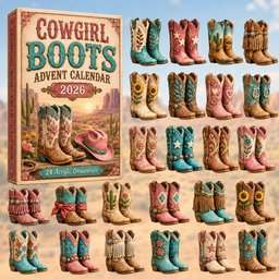 Cowgirl Boots Christmas Advent Calendar Xmas Countdown Christmas Presents For Mom