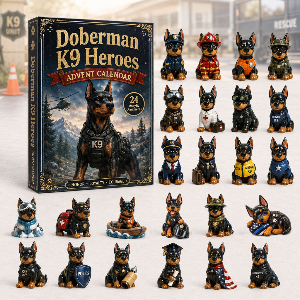 Doberman K9 Heroes Christmas Advent Calendar Christmas Countdown Gifts For Doberman Lovers