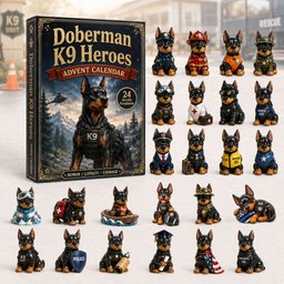 Doberman K9 Heroes Christmas Advent Calendar Christmas Countdown Gifts For Doberman Lovers