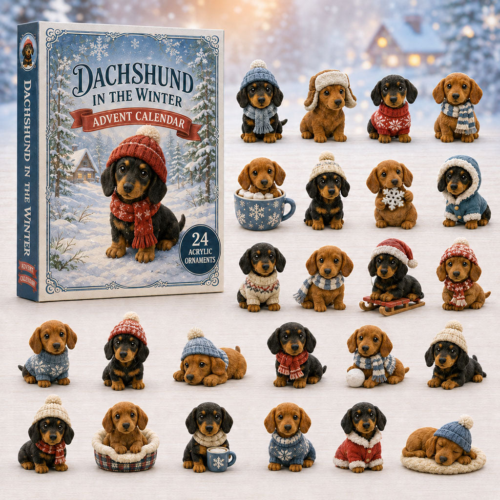 Dachshund In The Snow Christmas Decoration Advent Calendar 2026 Dachshund Xmas Merchandise