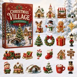 Christmas Village Advent Calendar Holiday Decorations Xmas Gifts For Girlfriend