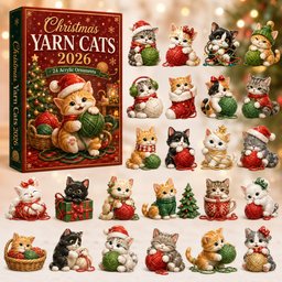 Christmas Yarn Cats Advent Calendar Xmas Countdown Xmas Gifts For Cat Lovers