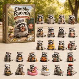 Chubby Raccoon Christmas Advent Calendar Christmas Countdown Gifts For Raccoon Lovers