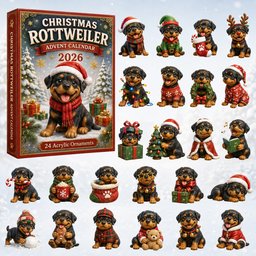 Christmas Rottweiler Advent Calendar Christmas Tree Decorations Gifts For Rottweiler Lovers