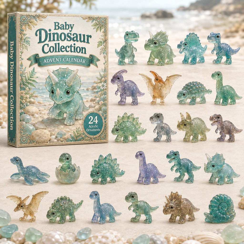 Crystal Baby Dinosaur Advent Calendar 24 Days Of Christmas Blindbox Xmas Gifts For Dino Lovers