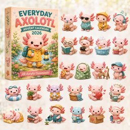 Everyday Axolotl Christmas Advent Calendar Counting Down Calendar Xmas Gifts For Axolotl Lovers