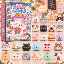 Cutie Mochi Cats Christmas Advent Calendar Christmas Countdown Gifts For Cat Lovers