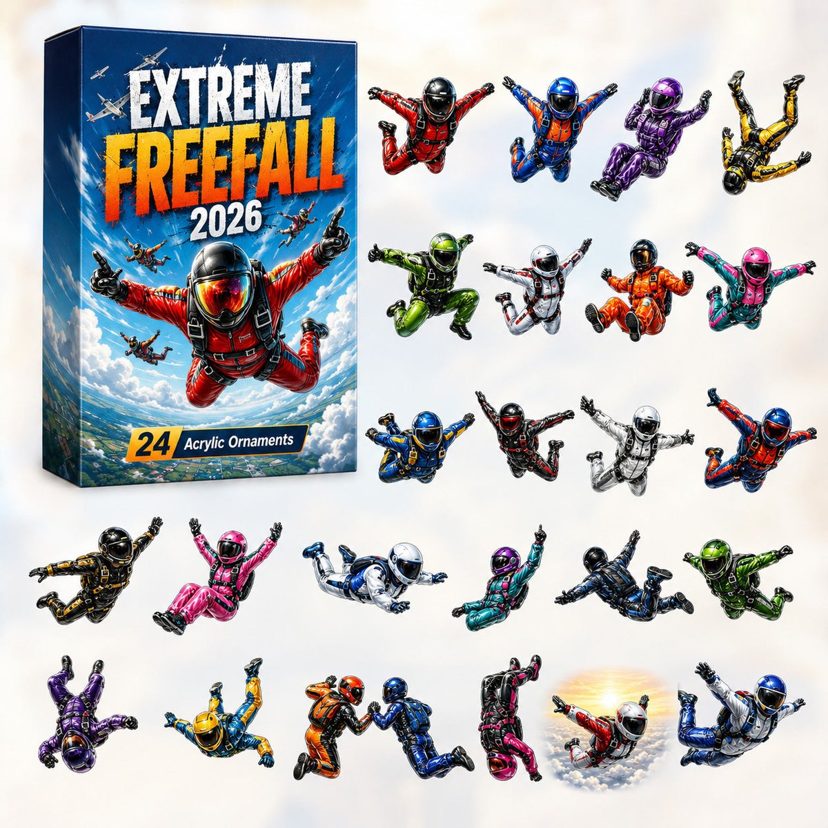 Extreme Freefall Christmas Advent Calendar Christmas Present For Skydiving Lovers