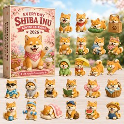 Everyday Shiba Inu Advent Calendar 24 Days Of Christmas Blindbox Shiba Lover Xmas Gifts