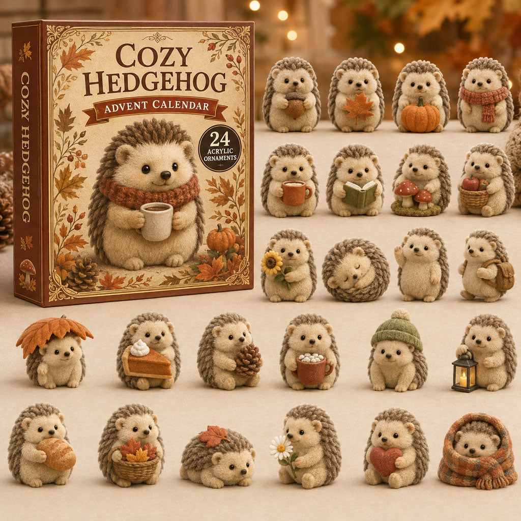 Cozy Hedgehog Christmas Advent Calendar 2026 Xmas Gift For Hedgehog Owners