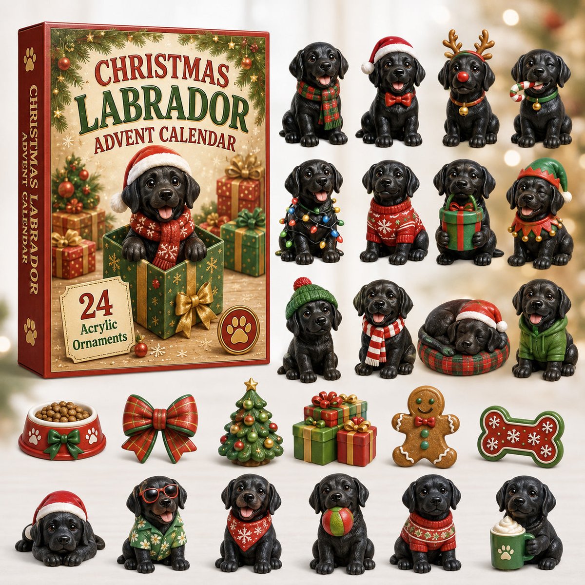 Christmas Labrador Advent Calendar Christmas Countdown Presents For Labrador Lovers