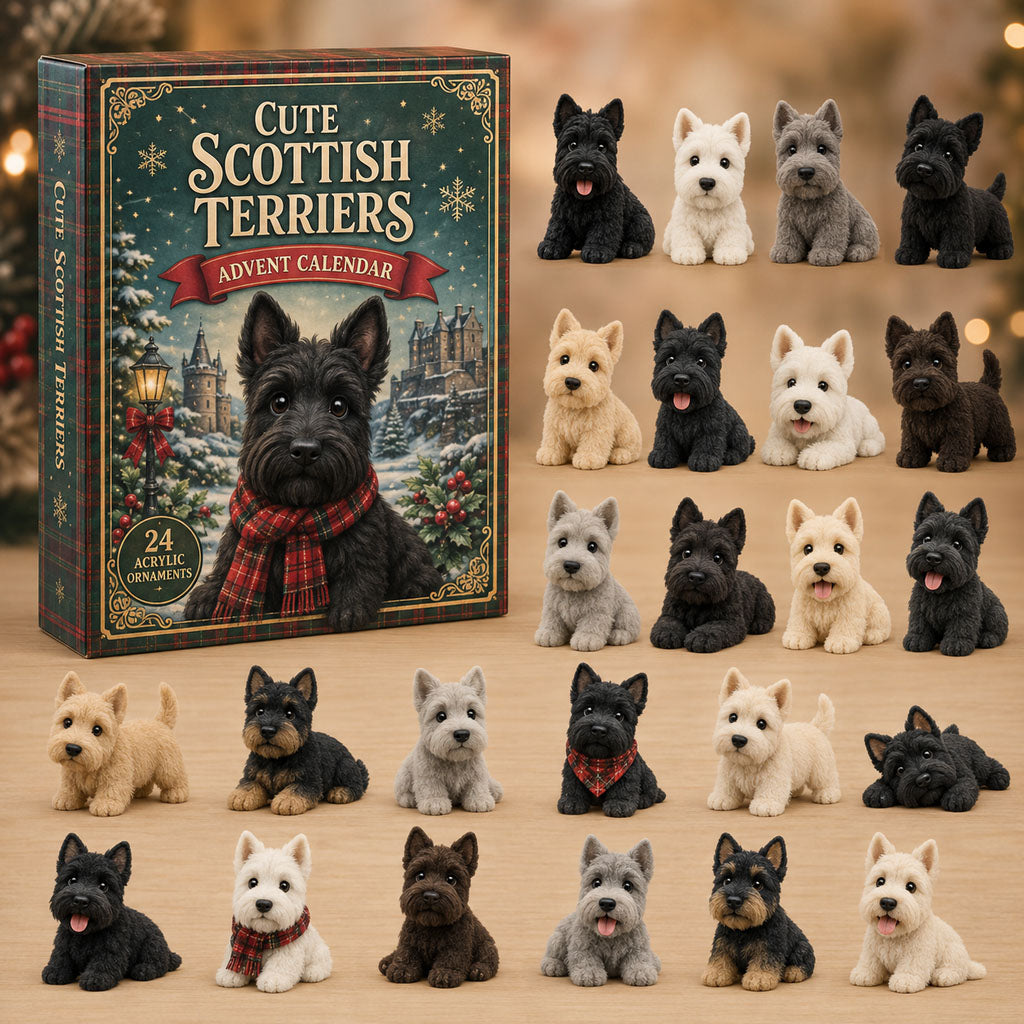 Cute Scottish Terriers Christmas Advent Calendar 2026 Perfect Christmas Gift For Dog Lovers