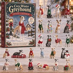 Cozy Winter Greyhound 2026 Christmas Advent Calendar Xmas Gifts For Dog Owners