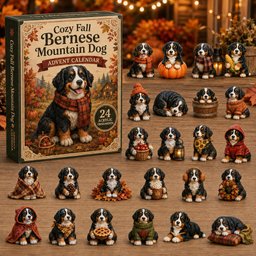 Cozy Fall Bernese Mountain Christmas Advent Calendar 2026 Xmas Gift Ideas For Bernese Mountain Dog Lovers