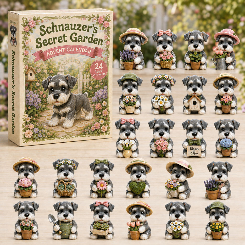 Schnauzer_s Secret Garden Christmas Advent Calendar Xmas Gifts For Schnauzer Lovers