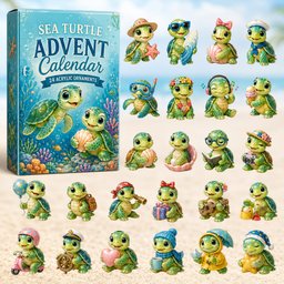 Everyday Sea Turtle Christmas Advent Calendar Counting Down Calendar Sea Turtle Lovers Xmas Gifts