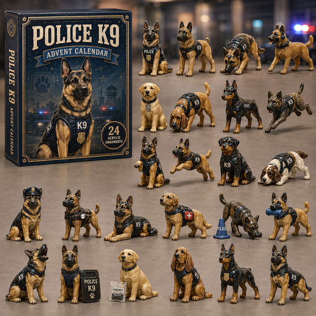 Police K9 Christmas Advent Calendar Christmas Eve Countdown Gifts For Dog Lovers